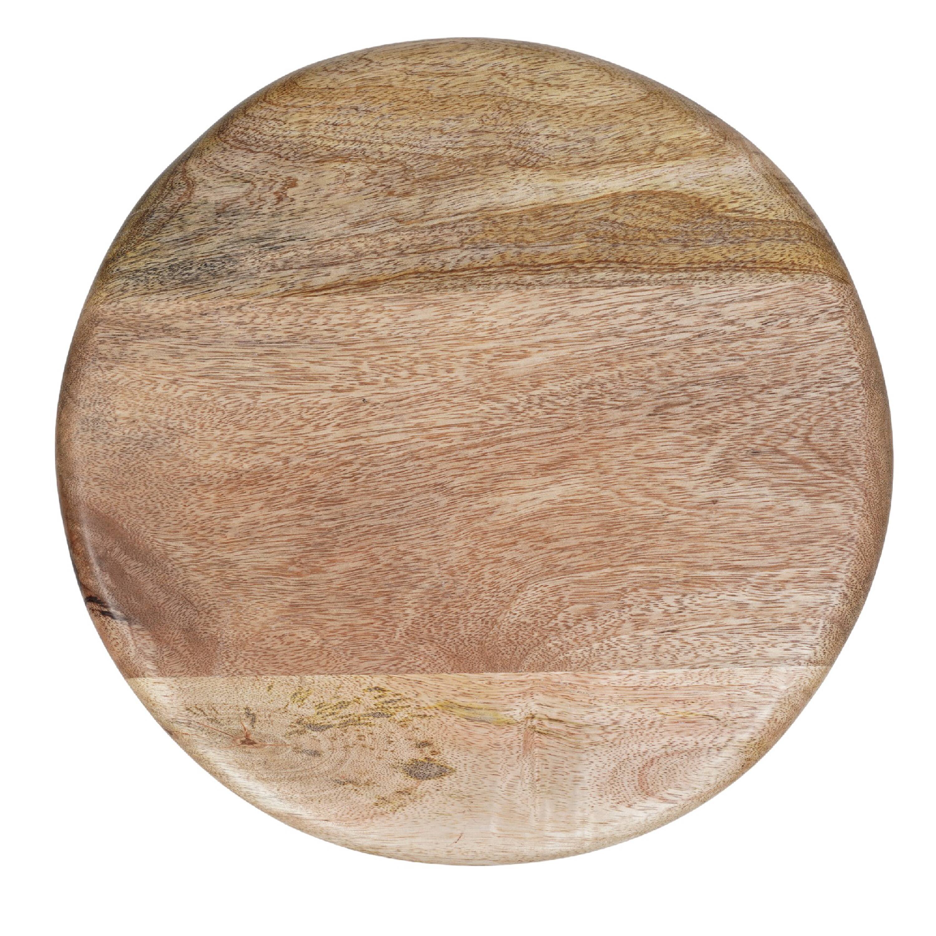 Alt View 1. Manhattan Lane - 24 Inch Mango Wood Counter Height Barstool With Iron Base - Brown and Black.