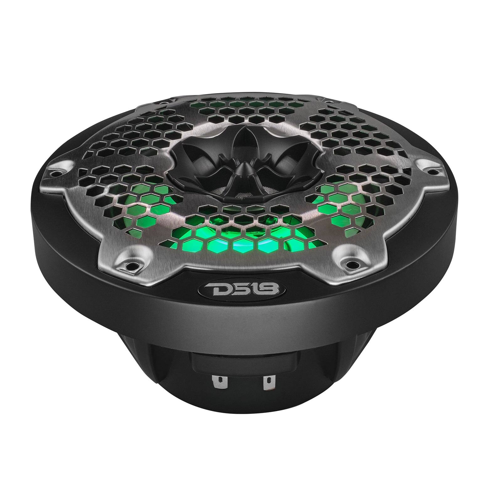Alt View 4. DS18 Audio - NXL 6.5" 2-way Coaxial Speaker with RGB LED Lights and Built-in Driver (Pair), 100W RMS 4-Ohm - Black.