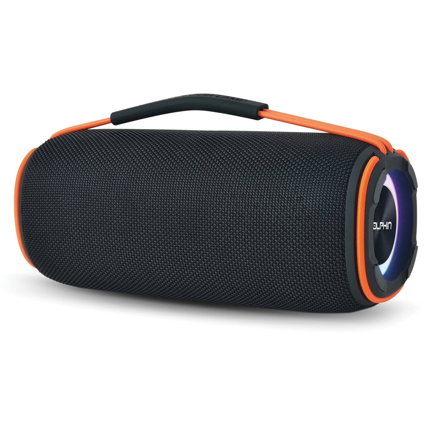 Dolphin Audio - DR-60 Diver Sport 30-Watt Continuous Power Bluetooth Waterproof Portable Speaker with Lights - Black