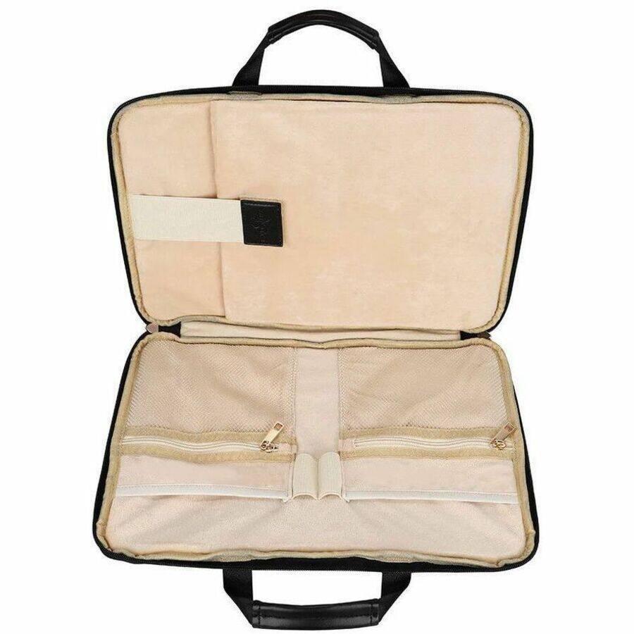 Alt View 4. ECO STYLE - Sandy Lisa Capri Carrying Case (Sleeve) for 14" Notebook - Black - Scratch Resistant - Chevron Printed - Handle - 10.4" - Black.