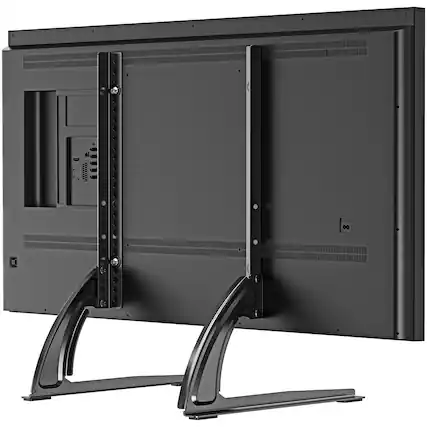 Front. Hanke - Universal Table Top Tv Stand For 27 To Lcd Led Plasma Flat Screen Tvs Base Height Adjustable Leg Holds Up V... - Max 55".