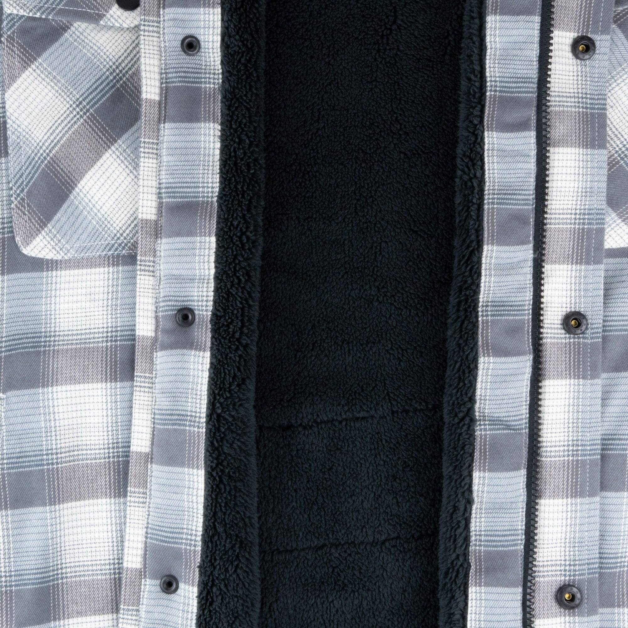 Alt View 8. Mobile Warming - Men's Flannel Heated Jacket - Cream/Grey.