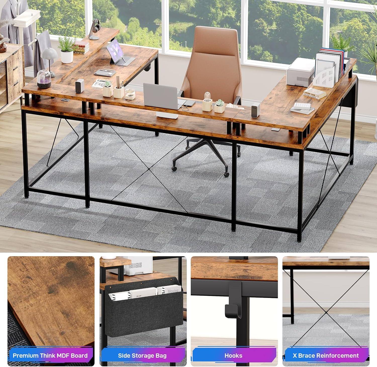 Premium Think MDF Board  
Side Storage Bag  
Hooks  
X Brace Reinforcement