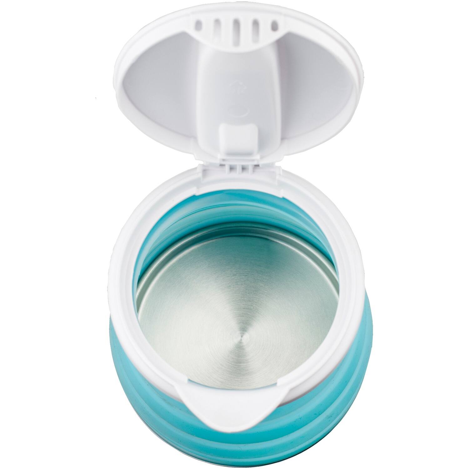 Back. Brentwood - Brentwood Kt-1508bl .85-quart Dual-voltage Collapsible Travel Kettle (blue) - blue.