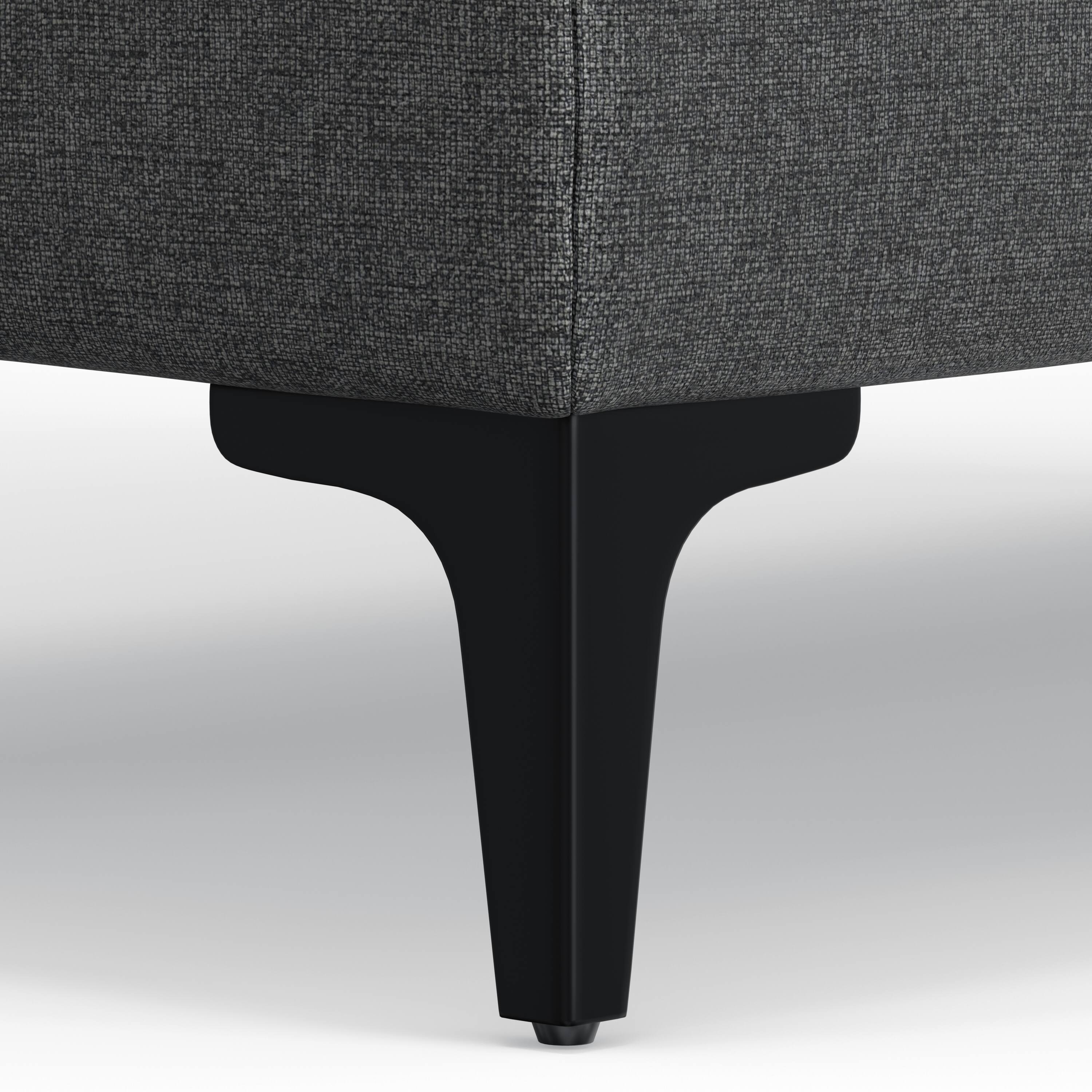 Alt View 6. Simpli Home - Ava Ottoman in Tightly Woven Performance Fabric - Pebble Grey.