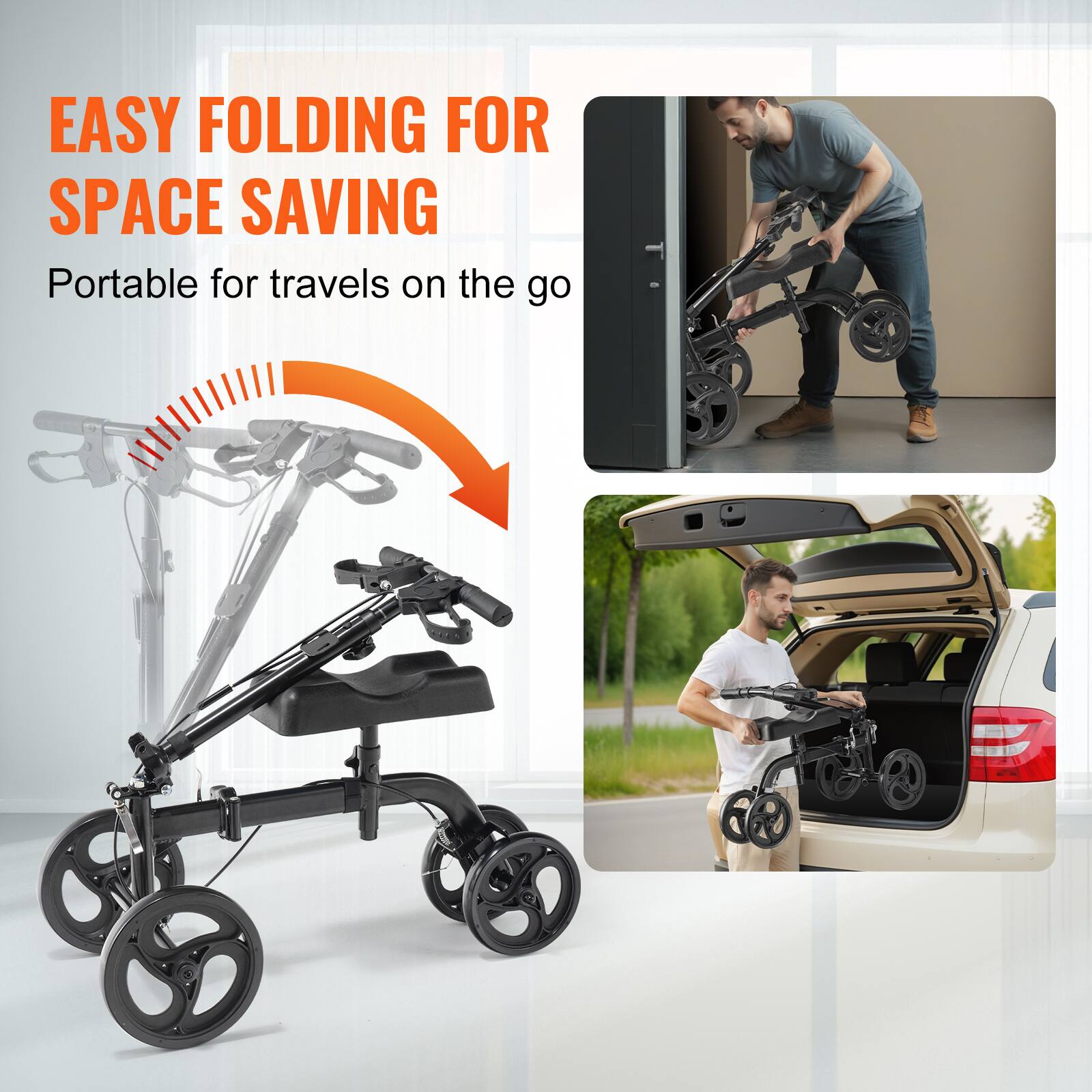 EASY FOLDING FOR SPACE SAVING  
Portable for travels on the go