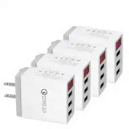 Stock Preferred - 4-Pack 3-Port USB Wall Charger - White