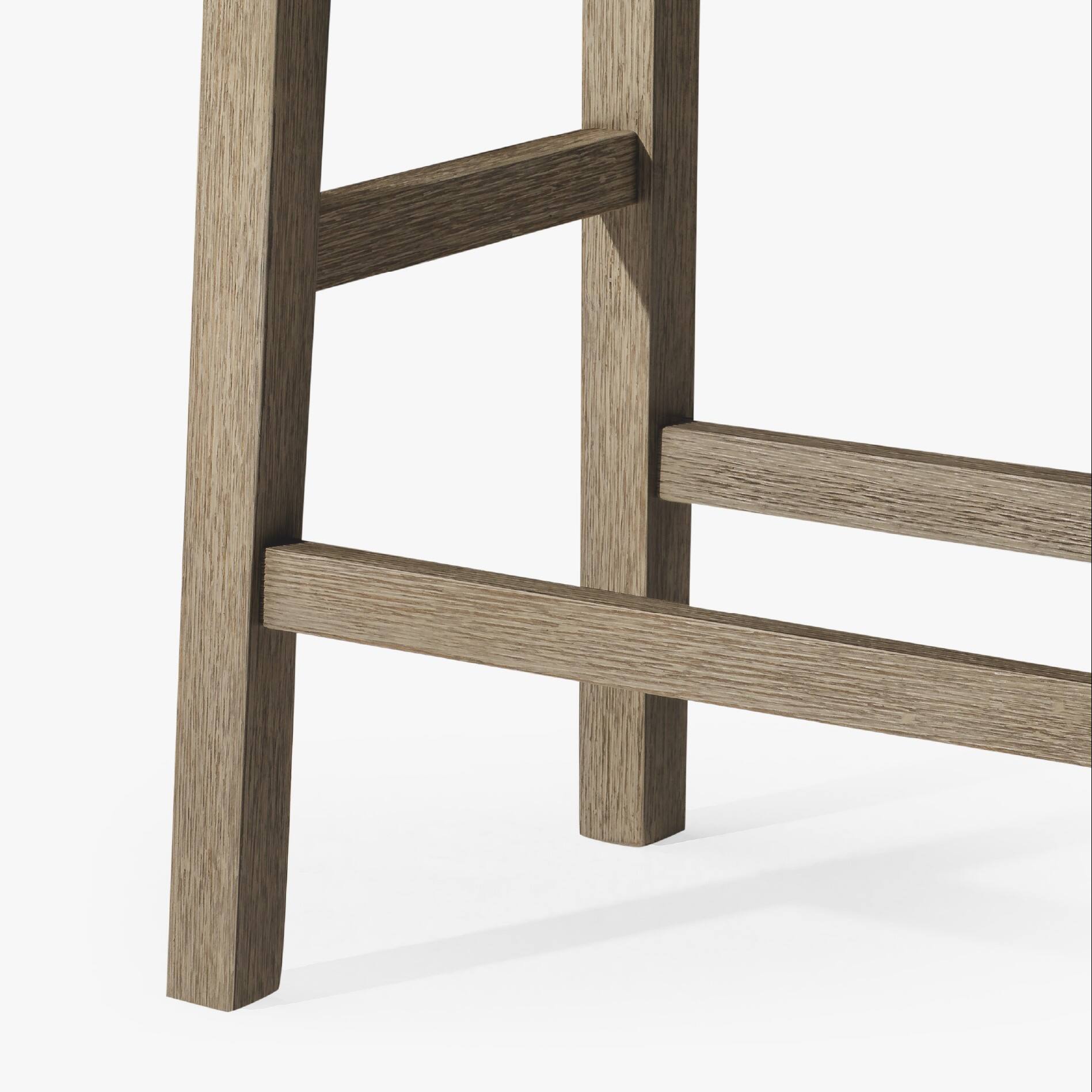 Alt View 8. Maven Lane - 26" Emerson Counter Stool In Weathered Grey Wood Finish With Vegan Leather - Weathered Grey.