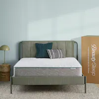 Beautyrest - BeautySleep Slumber Time 10" Memory Foam Firm Mattress in a Box -Twin - White - Front_Zoom