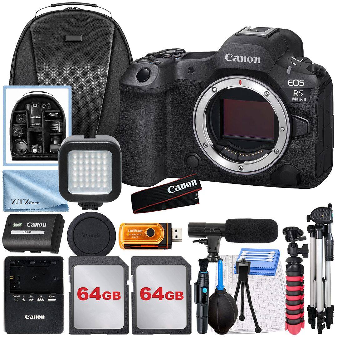 Canon EOS R5 Mark II  
ZoTech Canon - Canon LP-E6N  
Canon Card Reader  
VNAI  
S K* 2  
100%  
64GB  
64GB