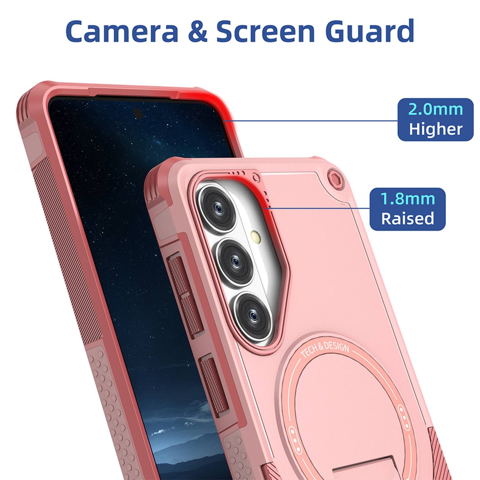 Camera & Screen Guard

2.0mm Higher

1.8mm Raised

TECH & DESIGN