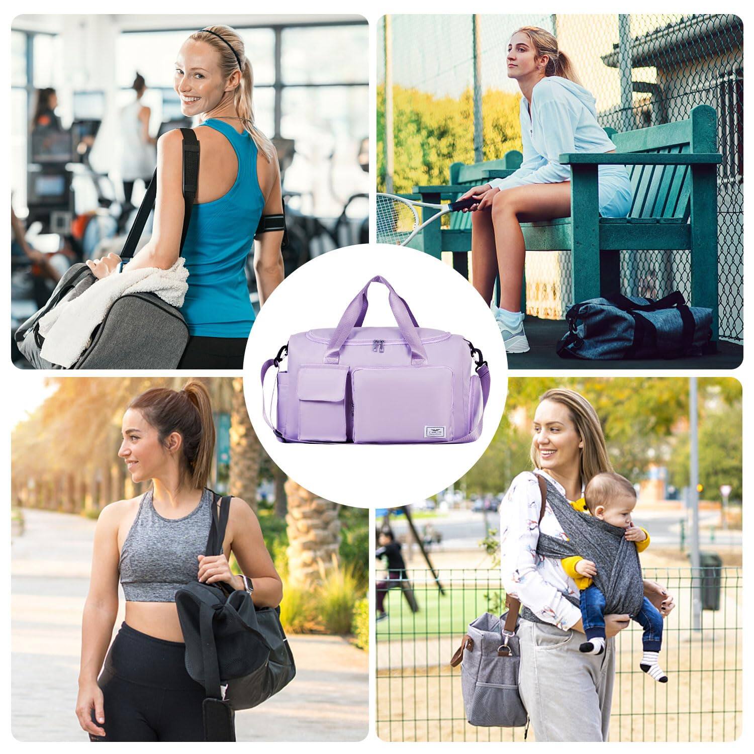 Paradigms Interiors Women' Gym Duffle Bag With Shoes Compartment ...