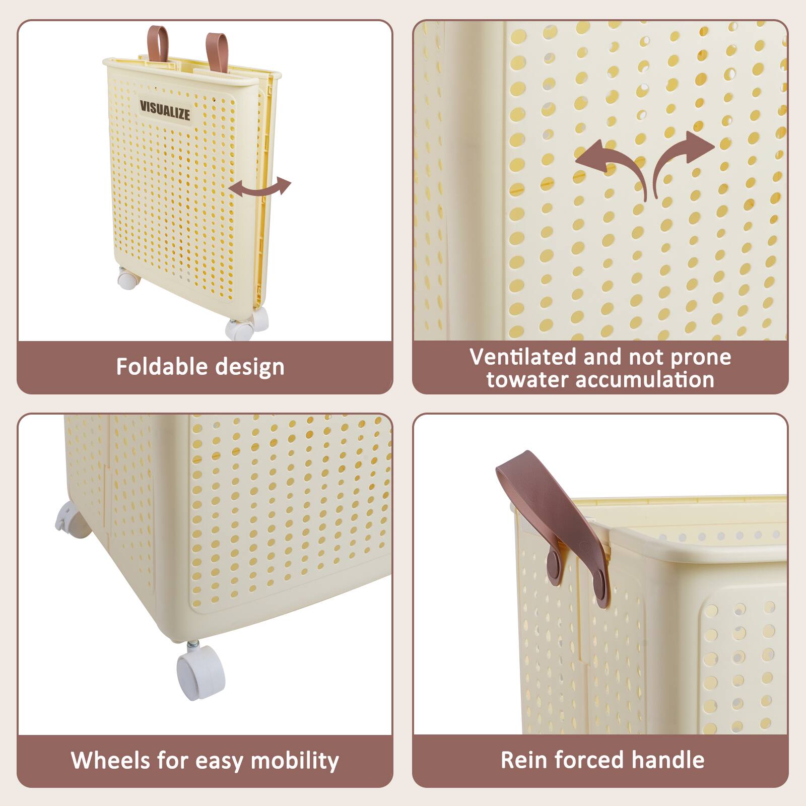 - Foldable design
- Ventilated and not prone to water accumulation
- Wheels for easy mobility
- Reinforced handle