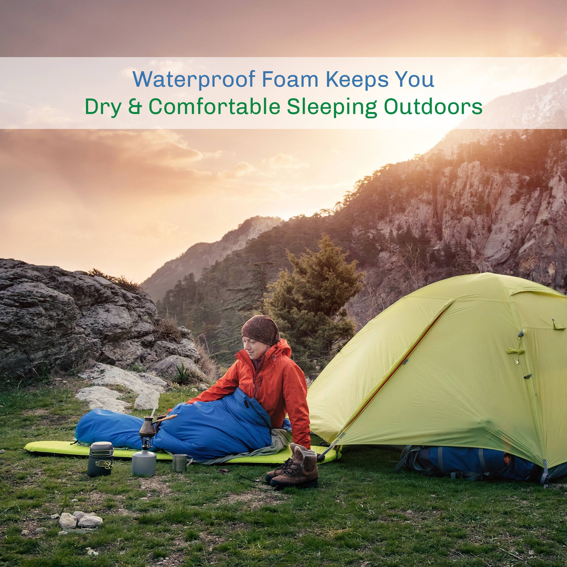 Waterproof Foam Keeps You Dry & Comfortable Sleeping Outdoors