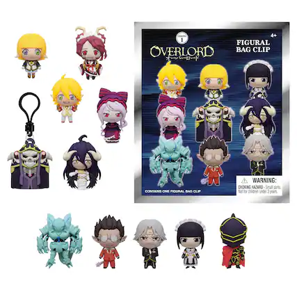 MAIRA 4+ 1 FIGURAL OVERLORD BAG CLIP
CONTAINS ONE FIGURAL BAG CLIP
WARNING: CHOKING HAZARD - Small parts. Not for children under 3 years.