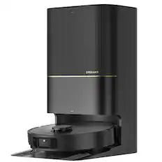 Front. Dreame - X40 Ultra Robotic Vacuum with Removable & Liftable Mop, 12,000Pa Suction, Side Brush Extensive Cleaning, Self Cleaning - Black.