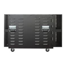 Front. RackSolutions - RackSolutions Heavy Duty Casters and Lifting Handles for Portable Server Rack - Black.