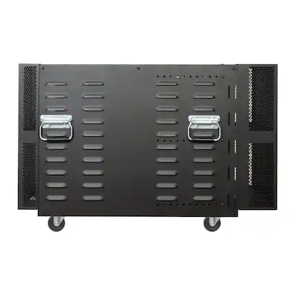 Front. RackSolutions - RackSolutions Heavy Duty Casters and Lifting Handles for 12U Portable Server Rack, 600 lb Capacity - Black.
