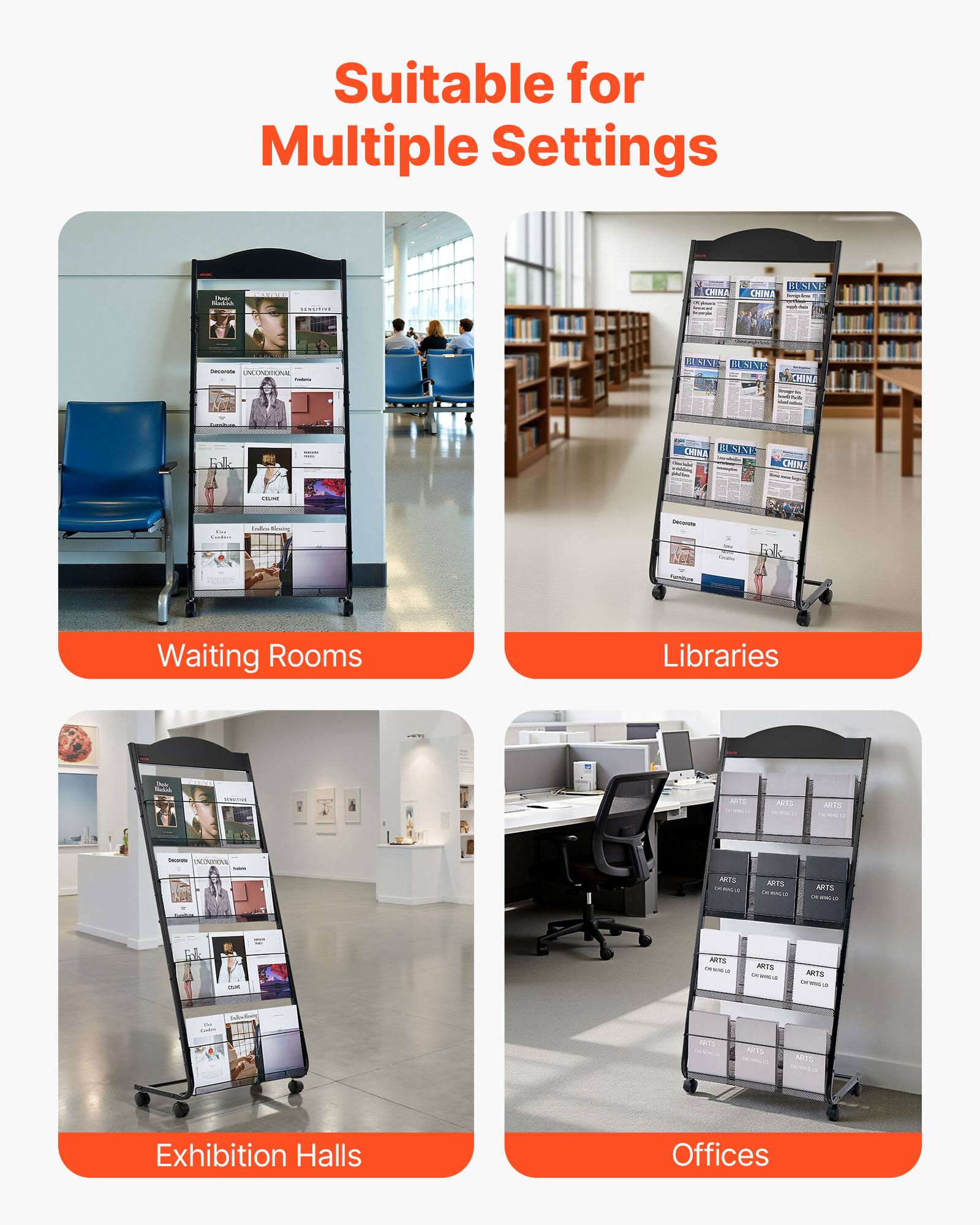 Suitable for Multiple Settings

- Waiting Rooms
- Libraries
- Exhibition Halls
- Offices