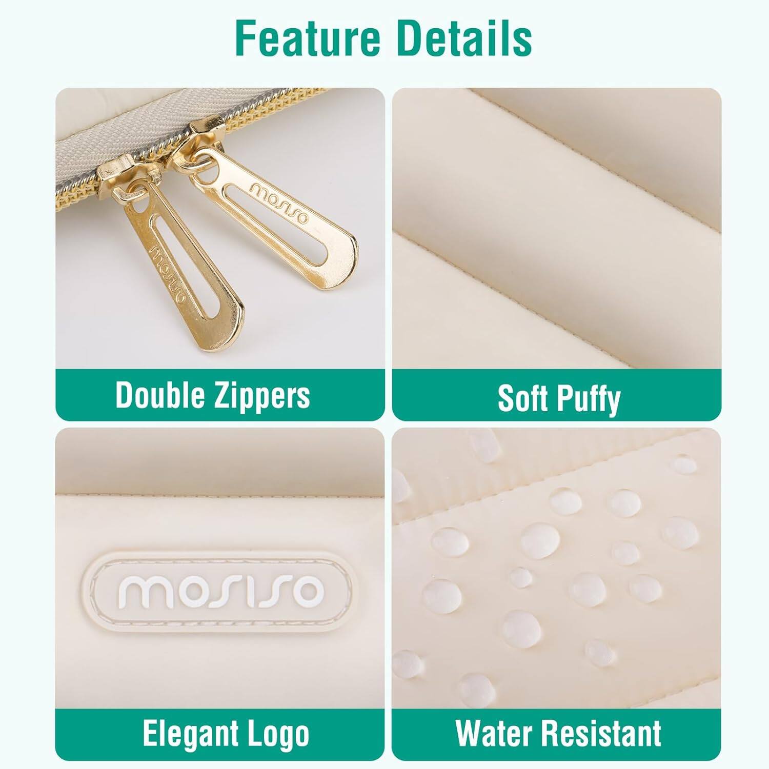 Feature Details

- Double Zippers
- Soft Puffy
- Elegant Logo
- Water Resistant