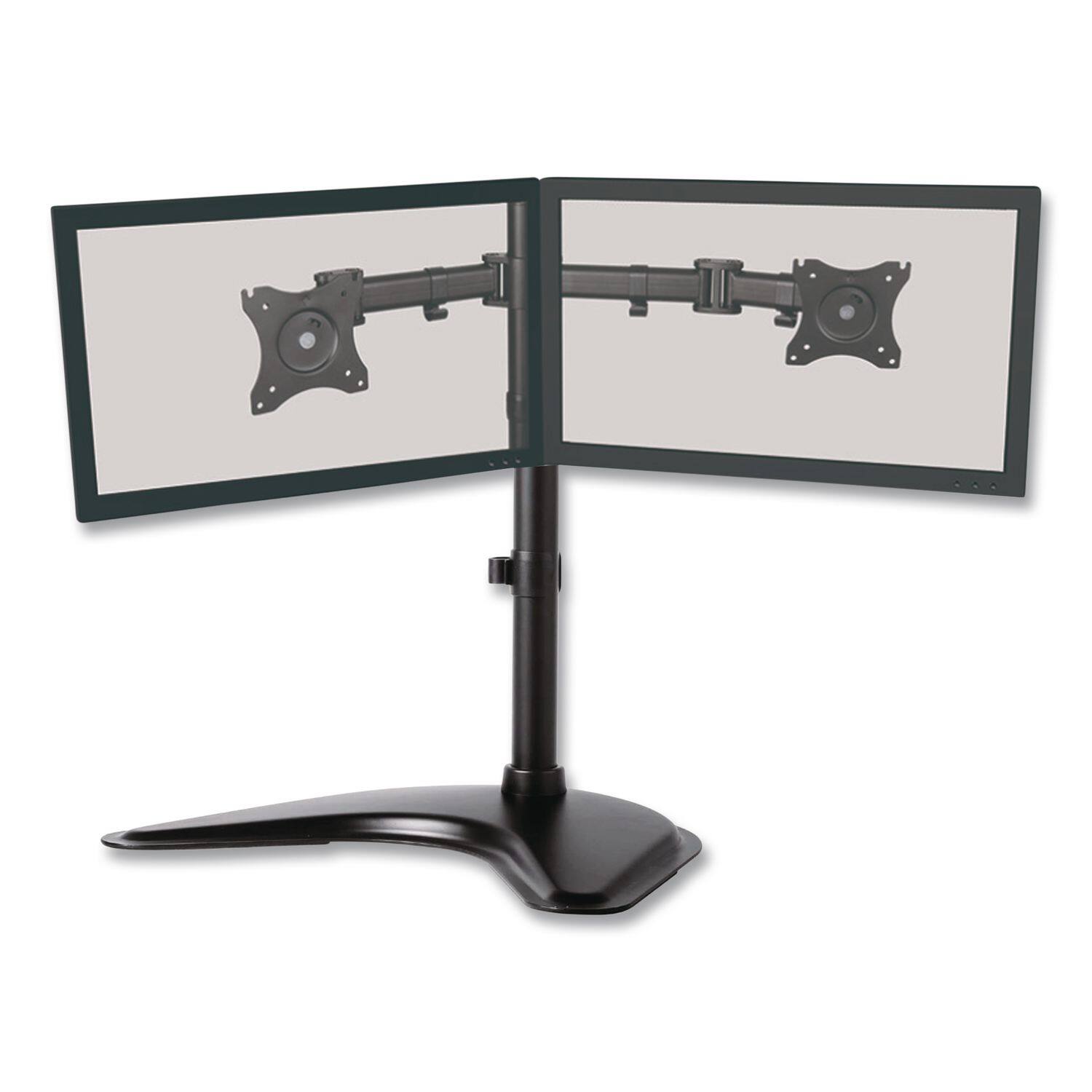 Alt View 4. KanTek - 32 in. x 13 in. x 17.5 in. Supports 18 lbs. Dual Monitor Articulating Desktop Stand for 13 in. to 27 in. Monitors - Black.