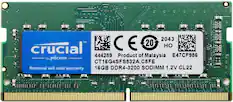2043 TM CE 20 crucial 444289 Product of Malaysia E47CF986 by Micron CT16G4SFS832A.C8FE Removal will void warranty 16GB DDR4-3200 SODIMM 1.2V CL22
