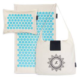 ProsourceFit - Ki Acupressure Mat and Pillow Set - Aqua/Beige - Paradise Cove