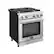 Angle. Forno Appliances - Livorno Alta Qualita 4.62-cu ft Freestanding Single Oven LP Conversion Convection Range - Silver.