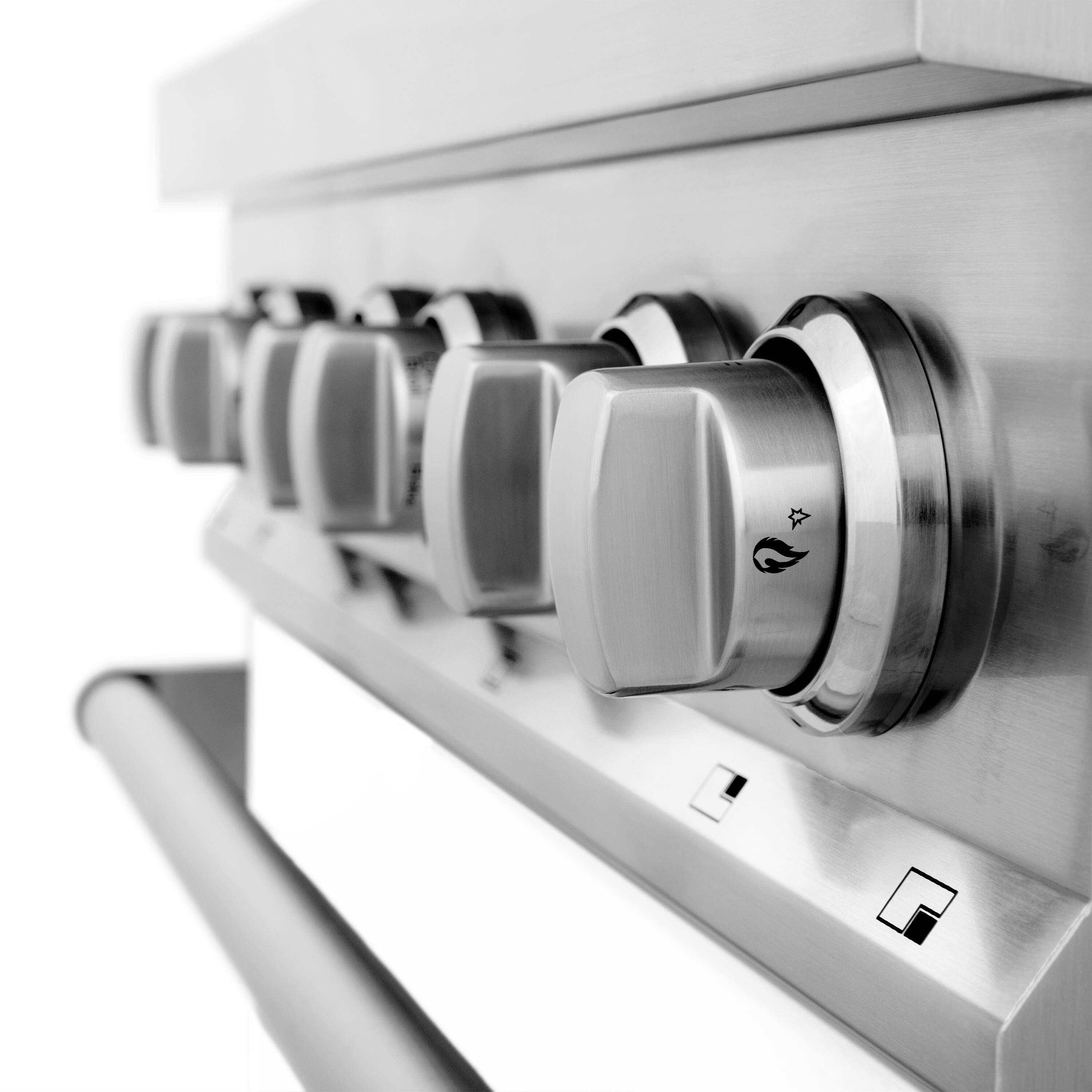 Alt View 3. ZLINE - 30" Legacy Dual Fuel Range w/ 4 Burner Cooktop & Electric Oven w/ White Matte Door (RA-WM-30) - Stainless steel.