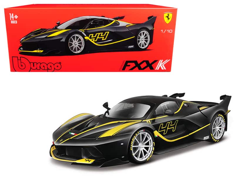 "Ferrari FXX-K #44 Black with Yellow Stripes ""Signature Series"" 1/18 Diecast Model Car by Bburago" price history on PriceWatchPro