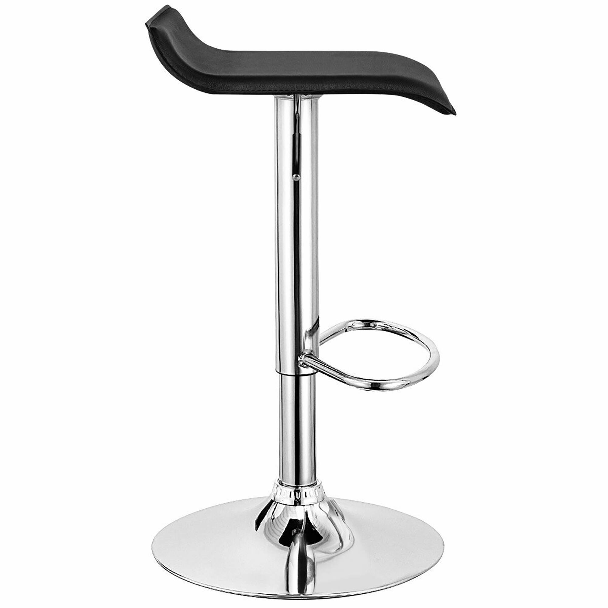 Alt View 9. Costway - Costway Set of 2 Swivel Bar Stool PU Leather Adjustable Kitchen Counter Bar Chairs Low Back - Black.