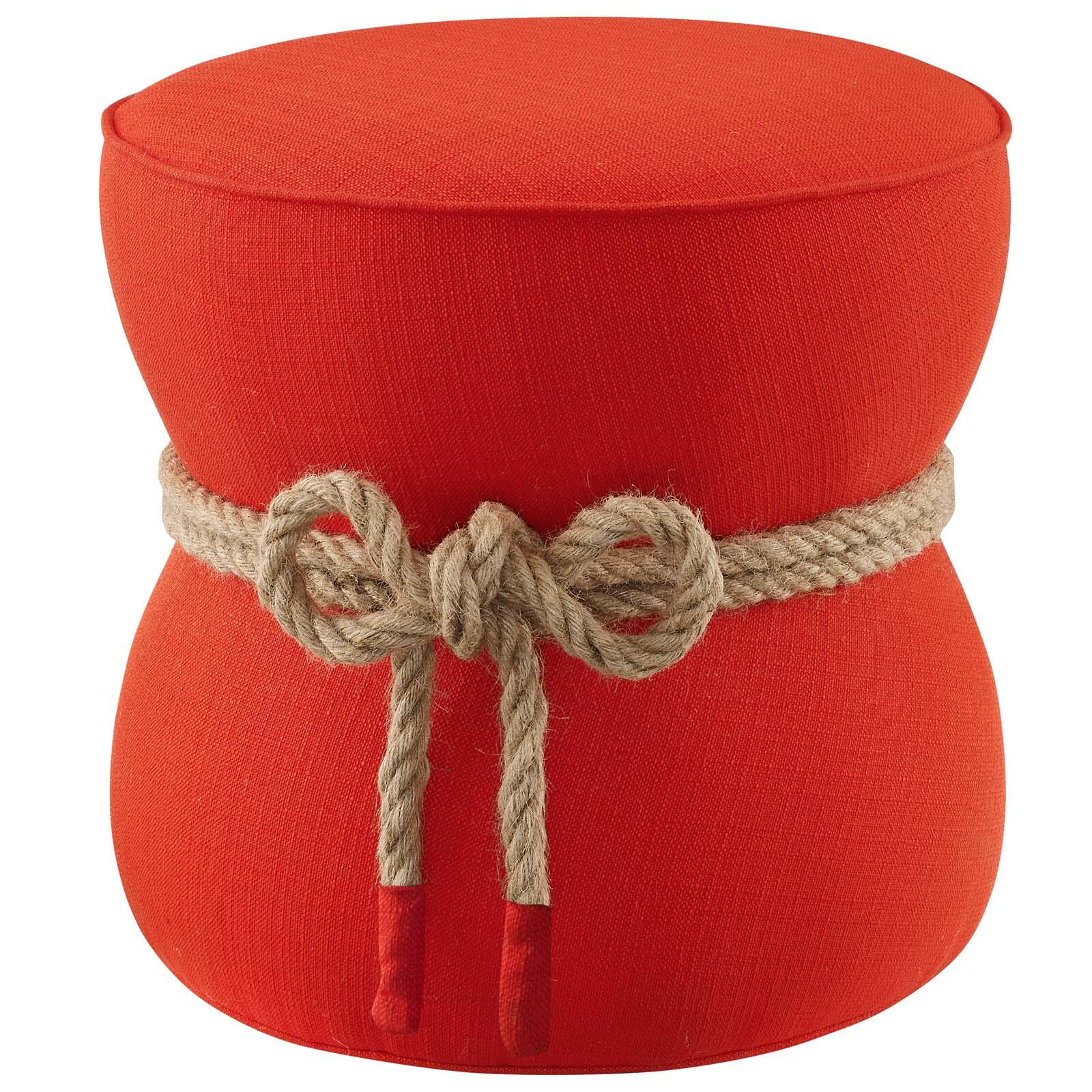 Angle. Modway - Beat Nautical Rope Upholstered Fabric Ottoman by Modway - EEI-3483-ATO.