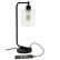 Alt View 13. Lalia Home - Modern Iron Desk Lamp with Glass Shade and USB Charging - Black.