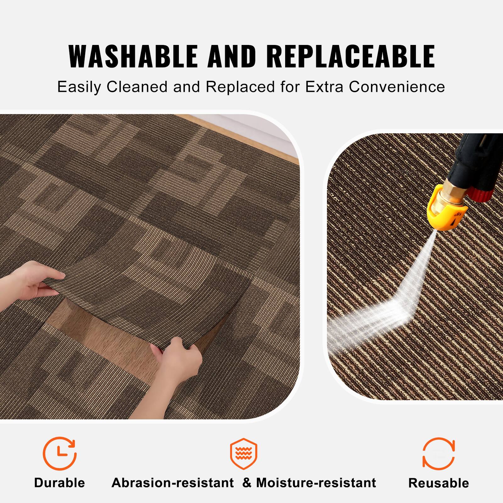 WASHABLE AND REPLACEABLE  
Easily Cleaned and Replaced for Extra Convenience  

- Durable  
- Abrasion-resistant & Moisture-resistant  
- Reusable