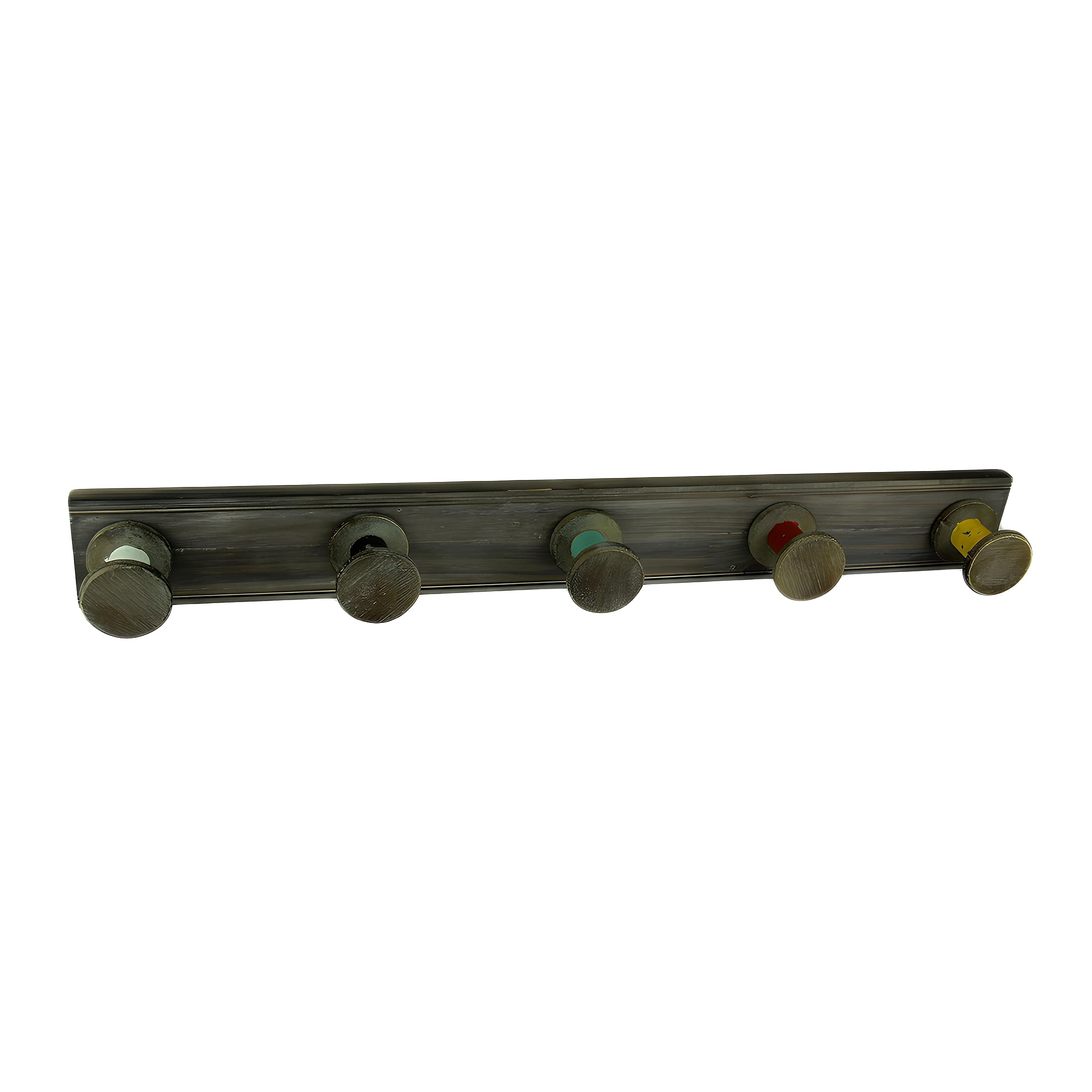VIP Home and Garden - Distressed Wood Rustic Spools Wall Hook Rack - Gray