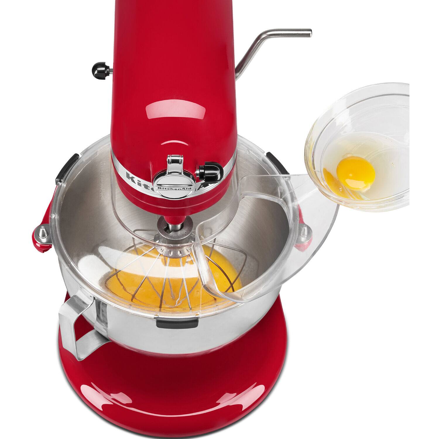 Alt View 2. KitchenAid - Secure Fit Pouring Shield Fits all 5, 5.5 & 6 Quart KitchenAid Stainless Steel Bowls - White.