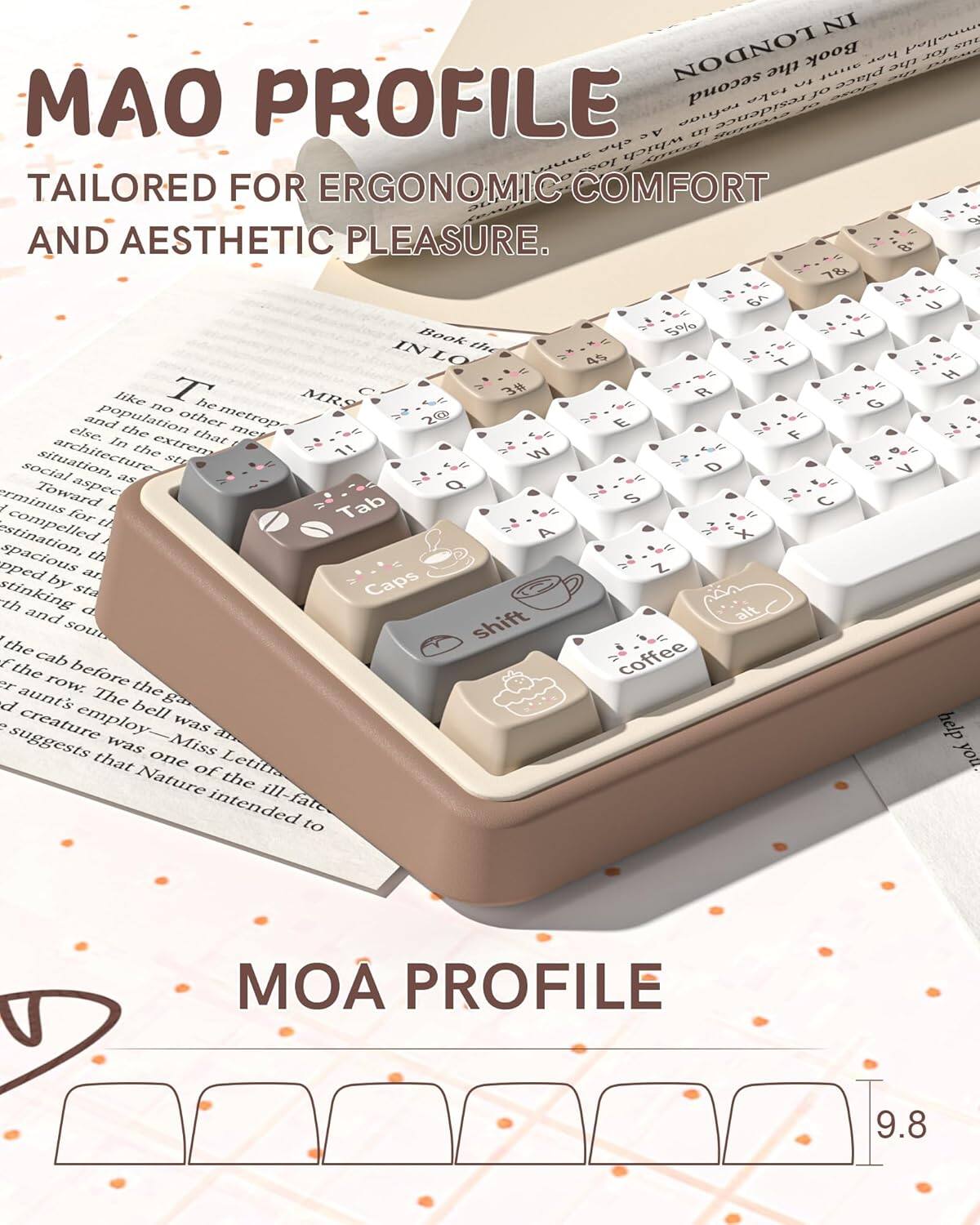 MAO PROFILE  
TAILORED FOR ERGONOMIC COMFORT AND AESTHETIC PLEASURE.  

MOA PROFILE  
9.8