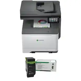 Lexmark - CX532adwe Color Laser Wireless All-in-One Printer + Black Toner Cartridge Bundle, Touch Screen - Monochrome