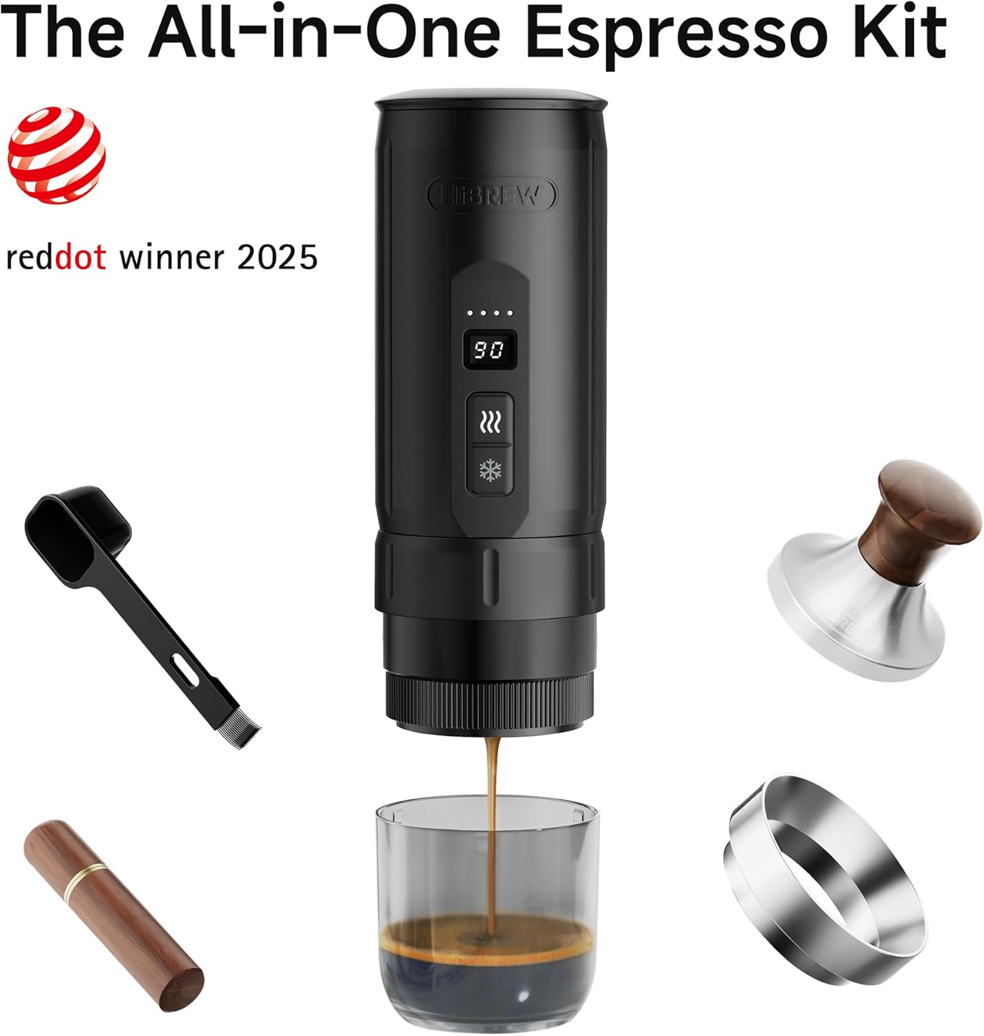 The All-in-One Espresso Kit  
HiBREW  
reddot winner 2025