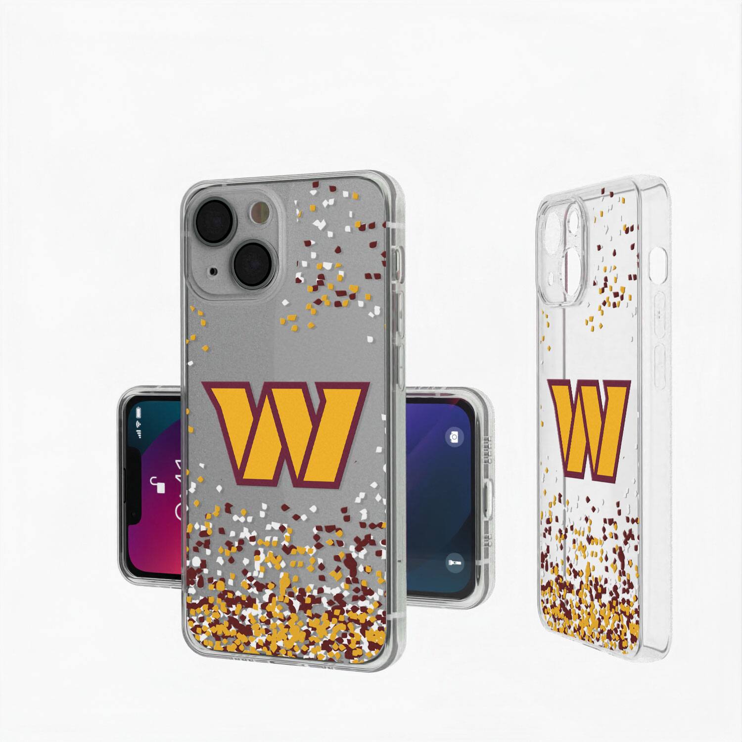 Keyscaper - NFL - Washington Commanders iPhone Clear Case with Confetti Design - 14 Plus - Multicolor price history on PriceWatchPro