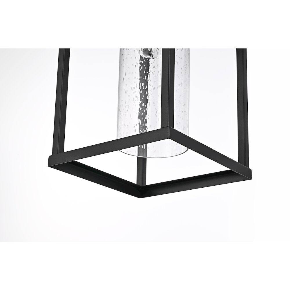 Alt View 1. Elegant Lighting - Zora 19 inch Outdoor Wall sconce in Black - Black And Clear.