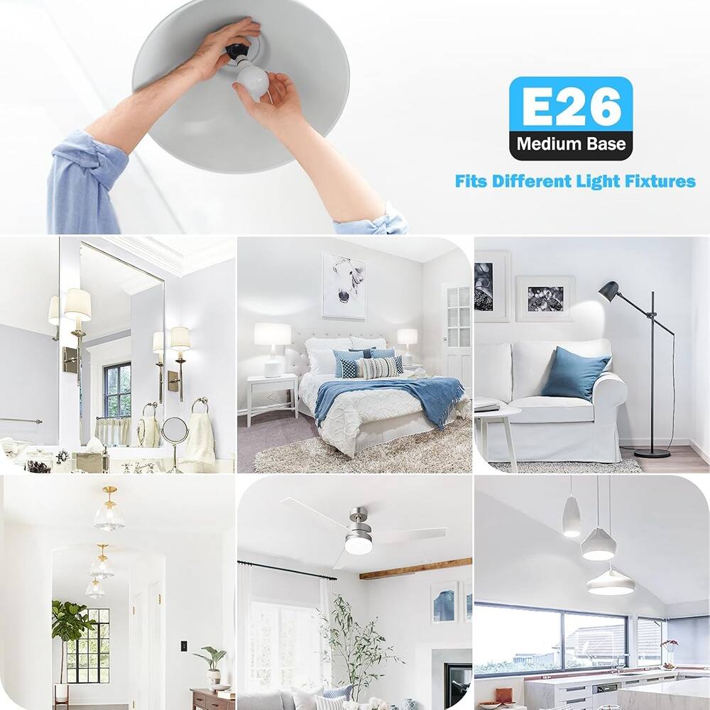 E26 Medium Base  
Fits Different Light Fixtures