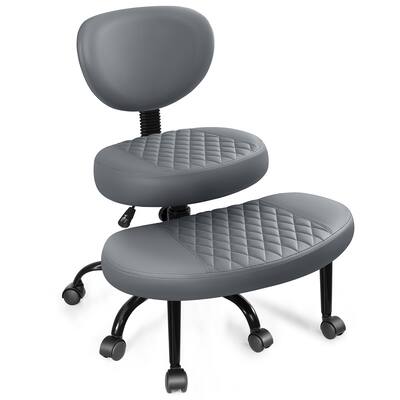 KERDOM Ergonomic Wide Cross Legged Office Chair with Wheels, Yoga KERDOM Ergonomic Wide Cross Legged Office Chair with Wheels, Yoga