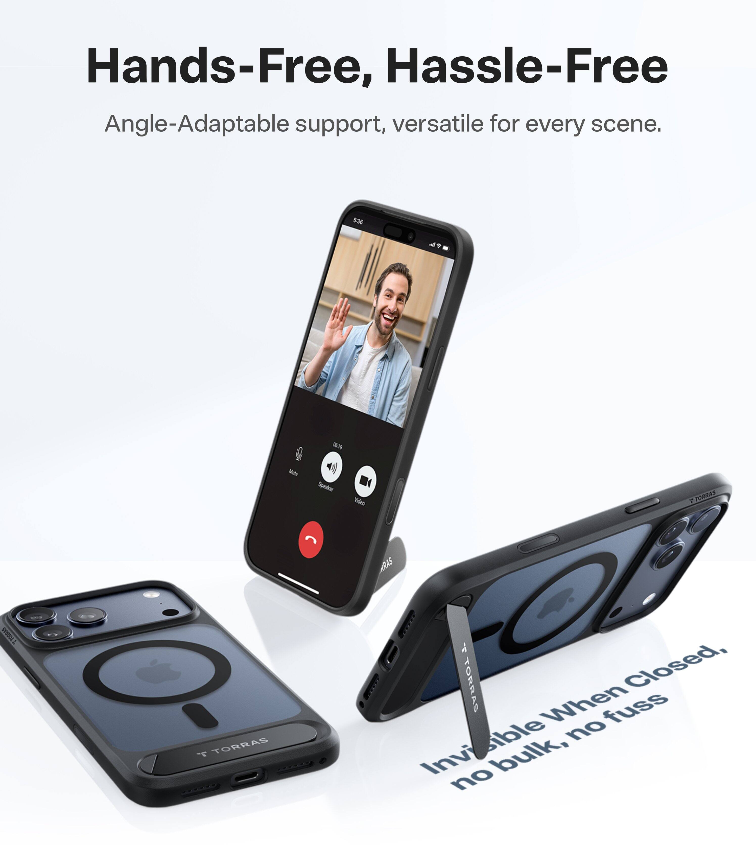 Hands-Free, Hassle-Free  
Angle-Adaptable support, versatile for every scene.  

Invisible When Closed, no bulk, no fuss