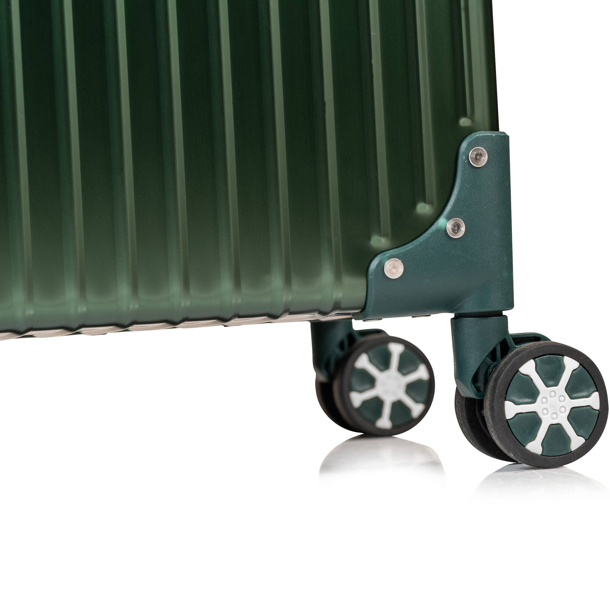 Alt View 1. Champs - Elite Aluminum 2-Piece Luggage Set - Green.