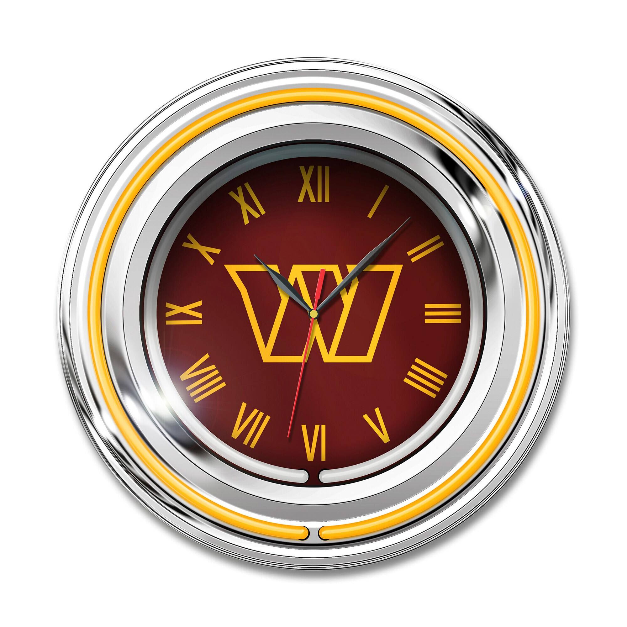 Imperial - Washington Commanders 15" Team Color Neon Clock - Maroon