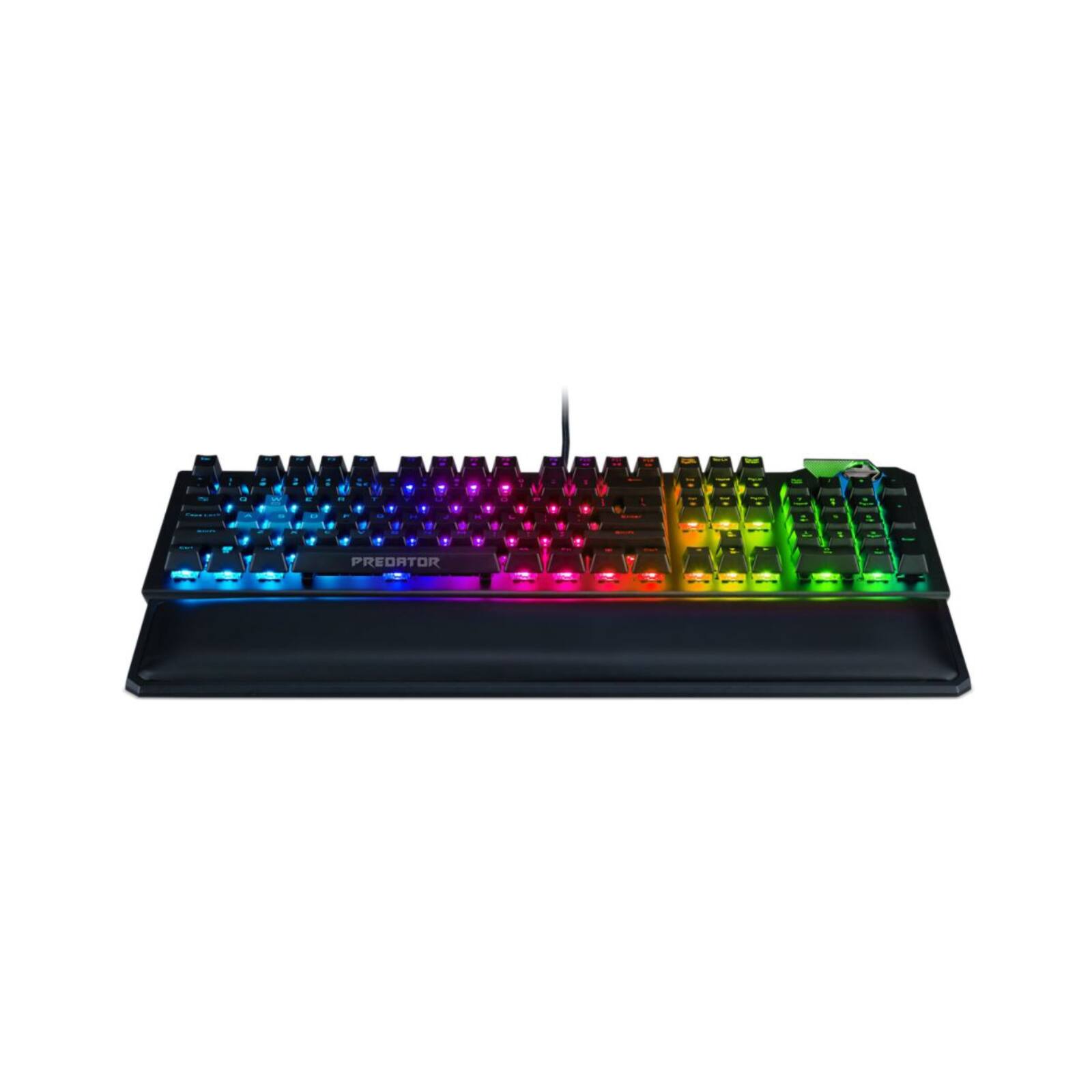 Front. Acer - Predator Aethon PKW120 Full-size Wired Opto-mechanical Gaming Keyboard with Customizable Backlighting - Black.