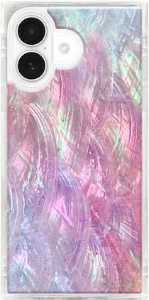 FLAUNT - Square Case with MagSafe for Apple iPhone 17 - Pink Mother of Pearl