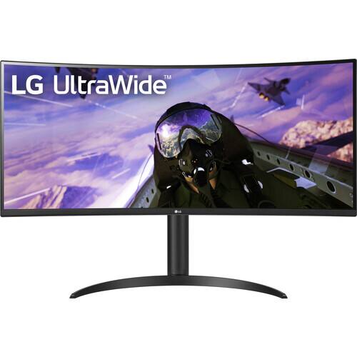Angle. LG - LG 34BP65C-B 34" Class Curved Screen LED Monitor - 21:9 - Black - 34" Viewable - Vertical Alignment (VA) - Edge LED - Black.