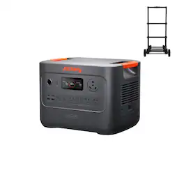 Jackery - HP3000AC Solar Generator 3064Wh Portable Power Station with Trolley for Emergency Backup (3064 Wh Capacity) - Black